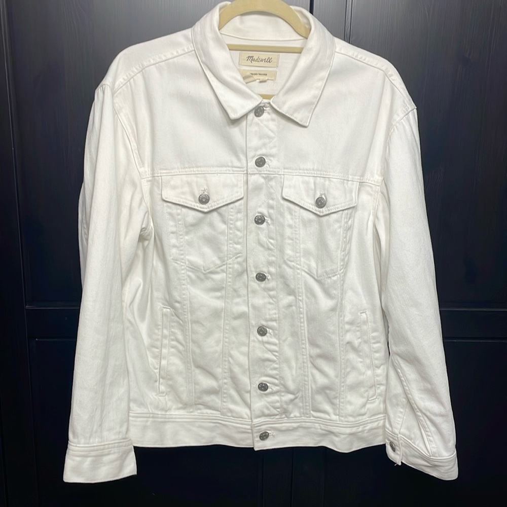 Madewell White Oversized Jean jacket